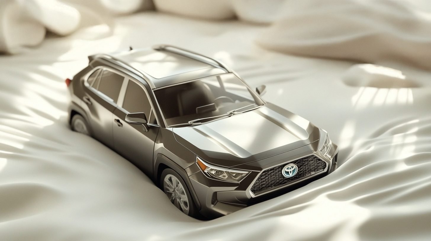 An SUV driving across a sea of milk